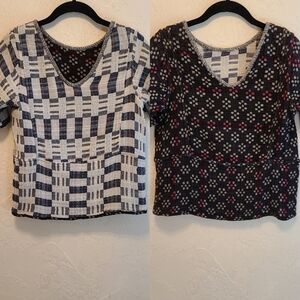 Ace & Jig Kente/Kasuri 4-Way Reversable Kat Top XS